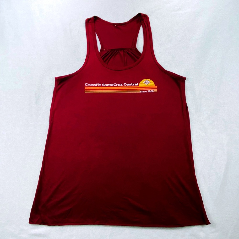 CrossFit Santa Cruz Central Tank‎ Top Burgundy Athletic Racerback Since 2008